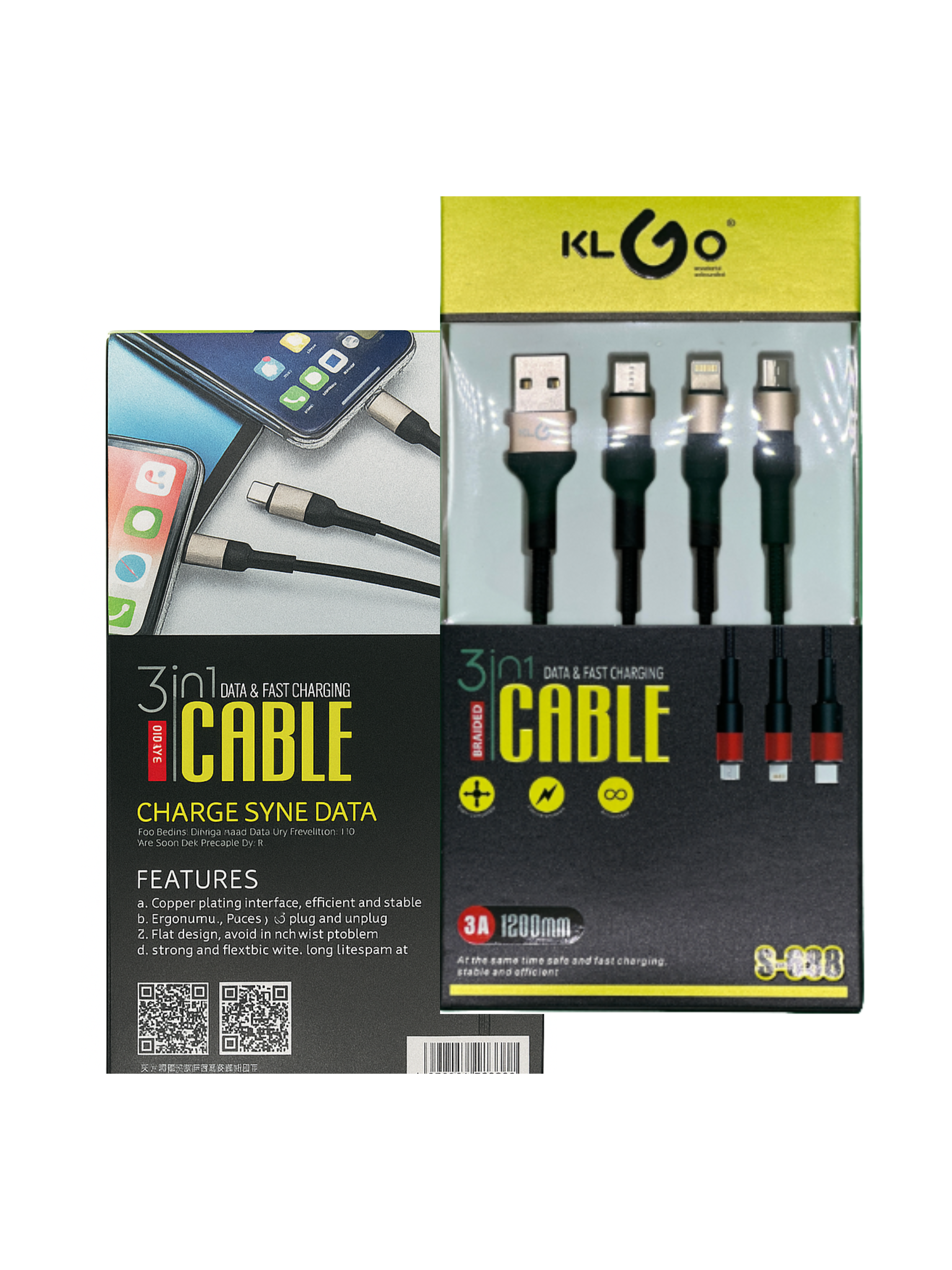 3-in-1 Daten- und Schnellladekabel